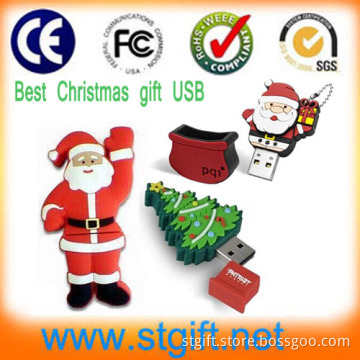 New Year Christmas Gift Lovely Cartoon USB Flash Memory and Pen Drive Gift USB Stick